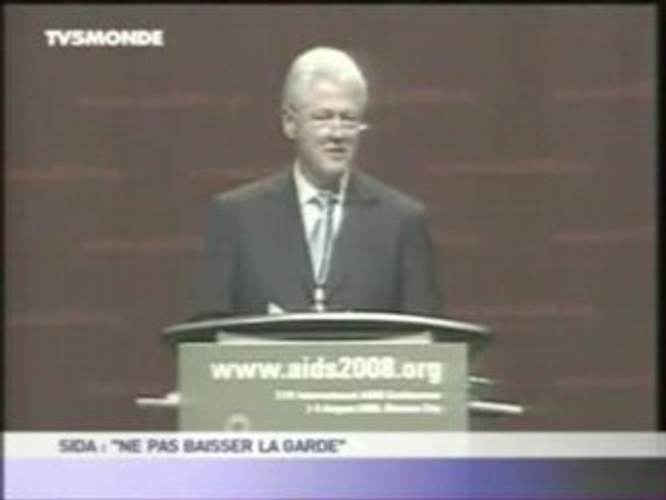 Conférence SIDA MEXICO unaids clinton