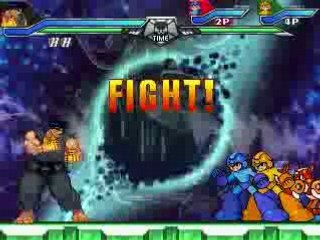 Ryu vs Two megaman