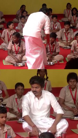 Vijay serves breakfast to students as Tamil Nadu expands free meal scheme