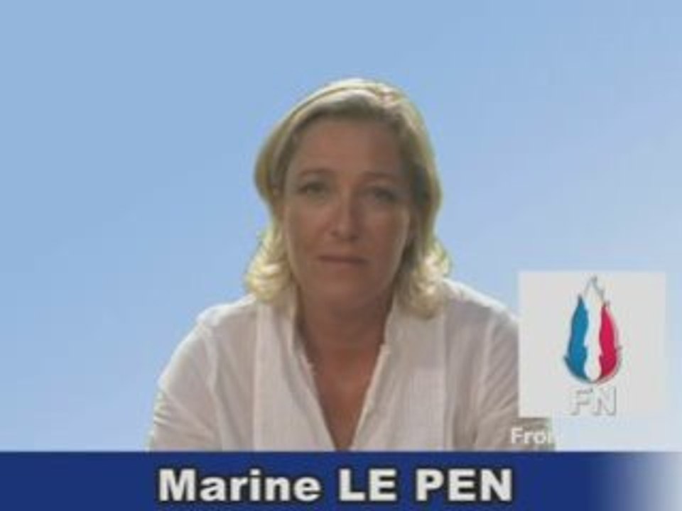 FN - Marine Le Pen sur la tornade dans le Nord - 07/08/2008