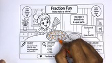 Color With Me 🎨 | Fun Pizza Fraction Coloring Activity