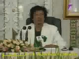 Tunisie - Kaddafi ne sait pas aligner 2 mots corrects