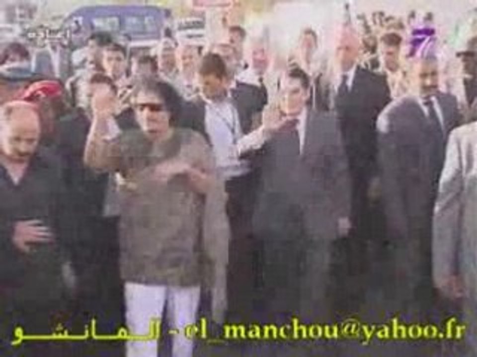 Tunisie - Kaddafi à Sidi Hassine Sijoumi