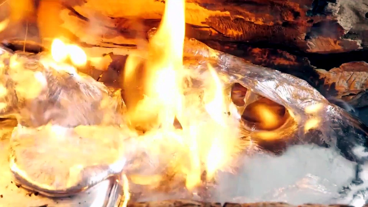 Stylish Aluminum River Coffee Table with Olive Wood Accents - video ...