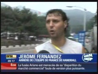 JO l'équipe de Handball visite la murail de chine