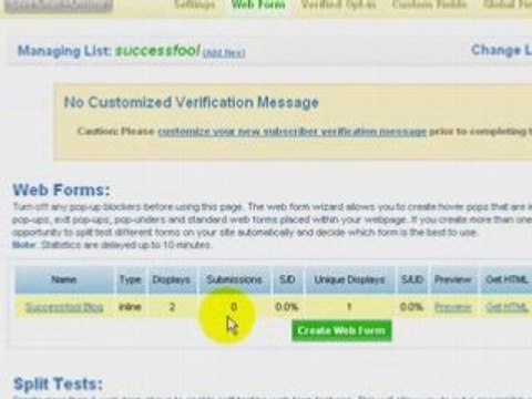 Aweber Custom Html Form With Optin Rate Tracking