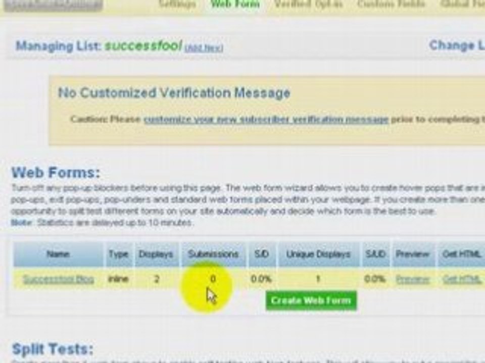 Aweber Custom Html Form With Optin Rate Tracking