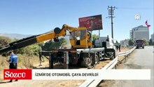 İzmir'de çaya devrilen otomobildeki 1 kişi öldü, 2 kişi yaralandı