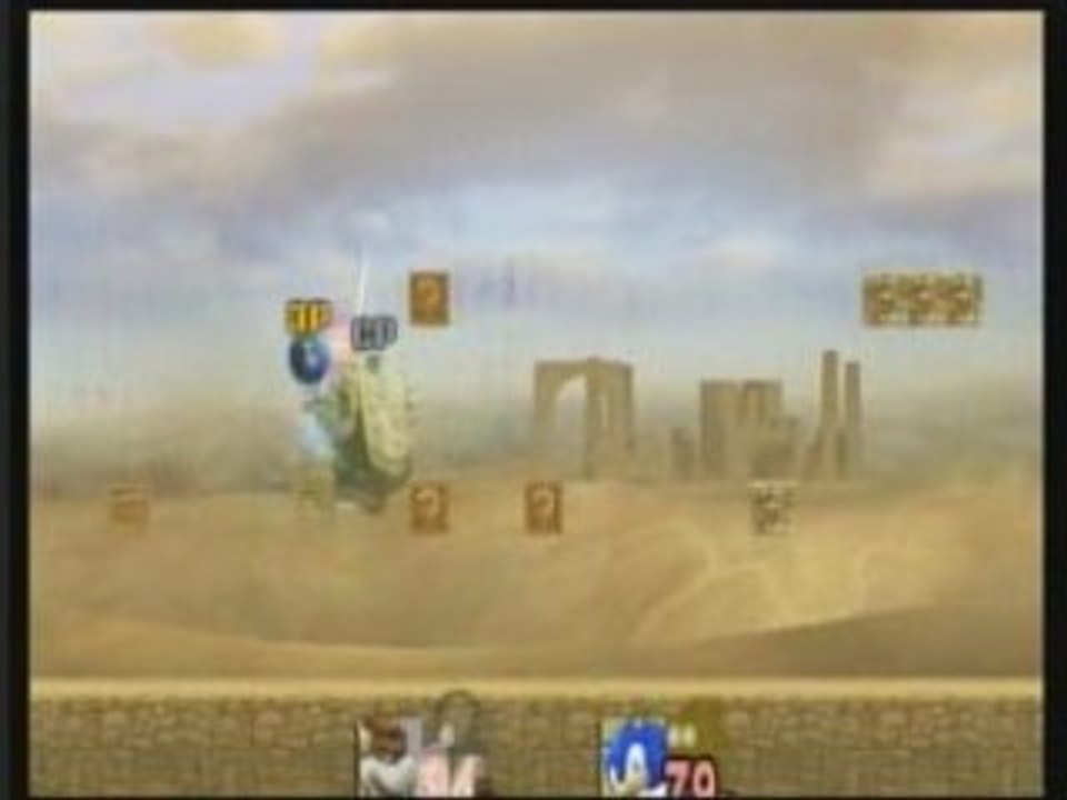 Super smash bros Brawl Sonic VS Bowser