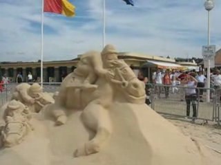 Deauville : sculpture sable