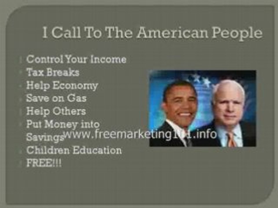 McCain & Obama Plan For Economic Gain- Is It A Good Plan?