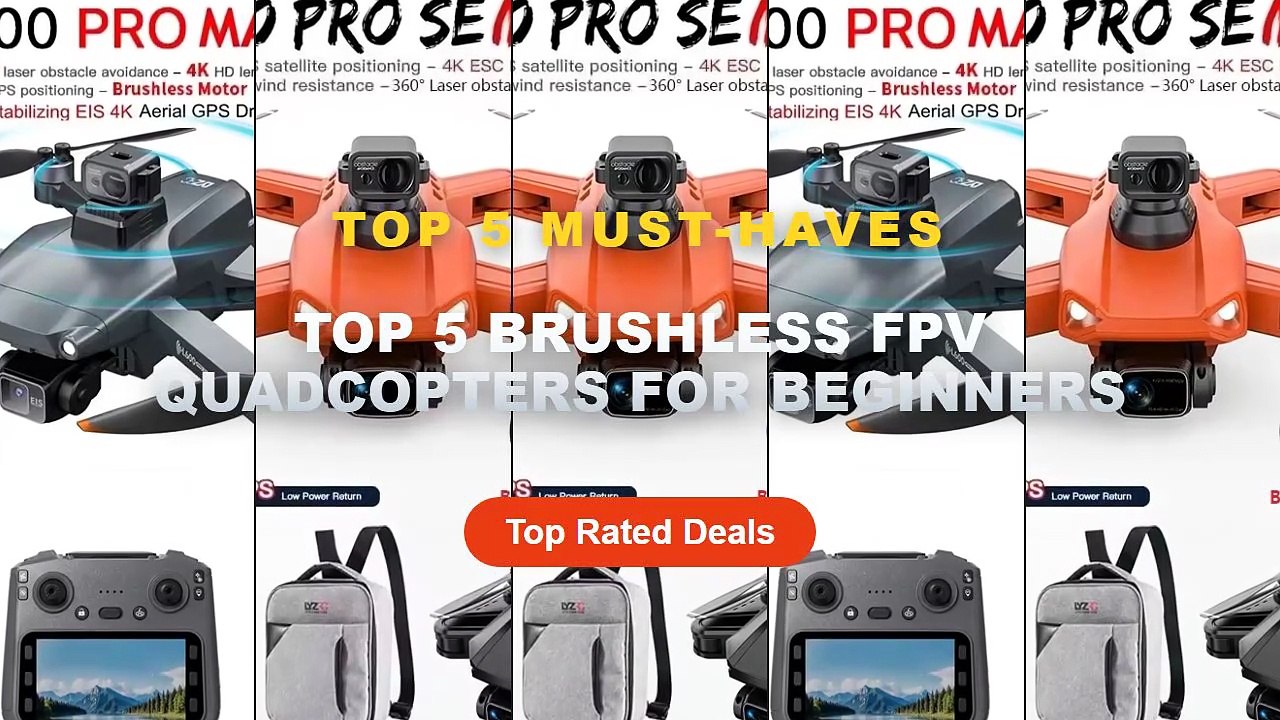 Amazing Top 5 Brushless FPV Quadcopters For Beginners You Need To See - L900 Pro SE MAX GPS Drone 4K Professional Dual H...