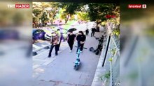 Üsküdar'da kaza yapan otomobil kaldırımdaki öğrencilere çarptı