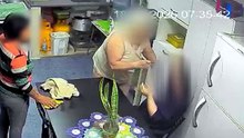 Así golpeaba una mujer de 77 años a su hijo