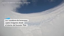 El interior del huracán 'Polo'