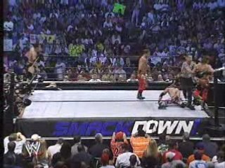 Chris Benoit & Eddie Guerrero vs The Rock & Edge