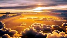 Golden clouds with ambient music