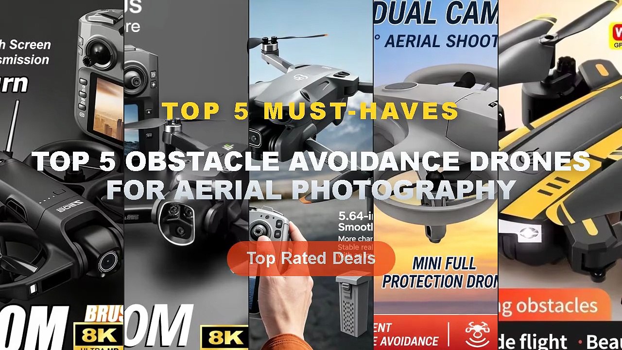 Cheap & Best Top 5 Obstacle Avoidance Drones For Aerial Photography Unboxing & Review - T6 Drone 8K Profesional 4K HD GP...