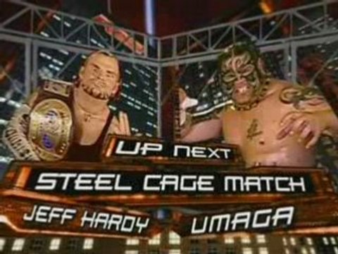 Raw 07-01-2008 - Steel Cage Match - Jeff Hardy vs Umaga