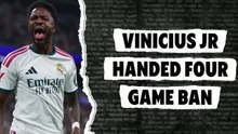 Vinicius Junior handed FOUR game ban