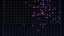 Balls Plinko (Straight Grid) from the Right in Wind #4 - Satisfying ASMR