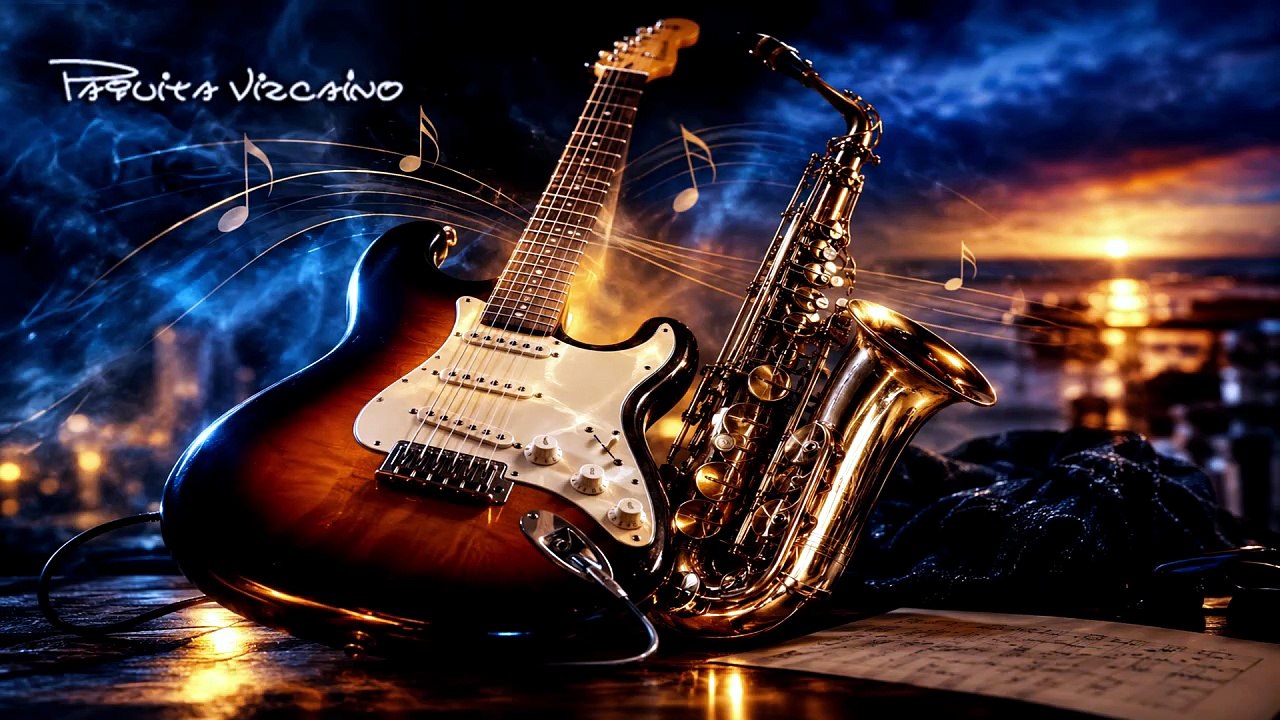 Blues Sensual Instrumental 🎸🎷 Guitarra Eléctrica y Saxofón ️ Música ...