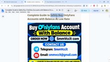 Complete Guide to Safely Buy OnlyFans Accounts with Balance At Low Rate