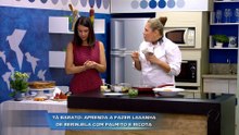Tá barato lasanha de berinjela com palmito e ricota
