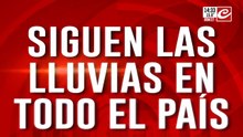 Siguen las lluvias en todo el país: se esperan chaparrones y ráfgasde hasta 50 km/h