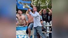 Le président Nicolas Lhoist réagit après le match