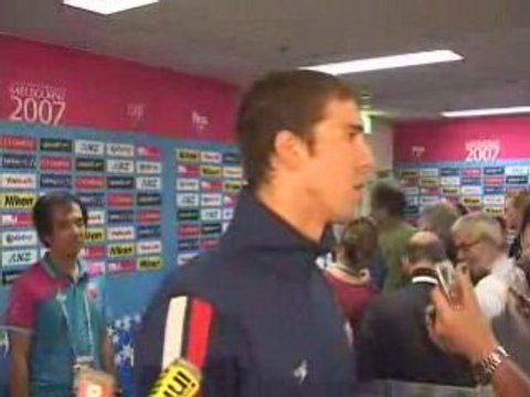 Michael Phelps Wins First Olympics Gold Interview 2007