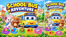 School Bus Adventure for Kids | Learn Numbers, Shapes, Animals & Good Habits