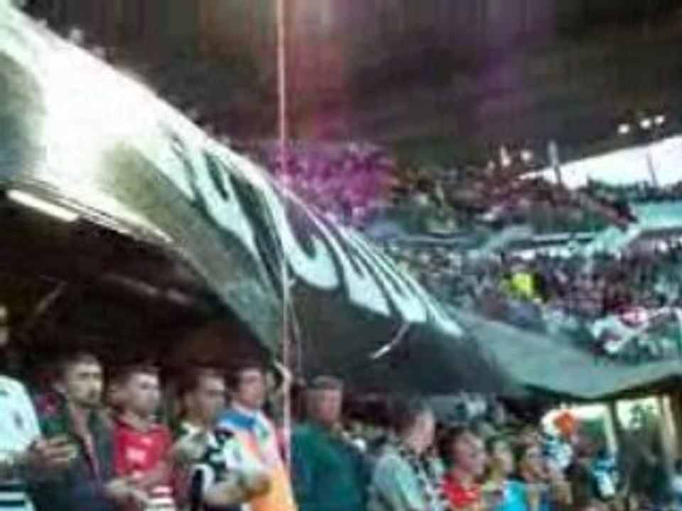 Tifo RCK et entrée des joueurs Rennes-OM