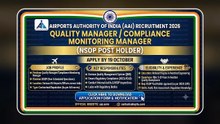 Join AAI 2026! Quality & Compliance Manager Role – Apply by Oct 19