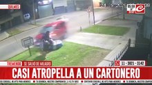 Vehículo descontrolado casi termina arrollando a un cartonero