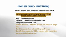 Courses4sale.com — Stocks Sign Course – [Equity Trading]