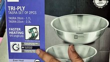 Bergner BE Essentials Tri-Ply Tasra Set of 2 | Kitchen Cookware