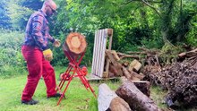 Making a Barbell out of Logs
