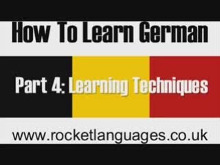 How To Learn German Successfully: Part Four