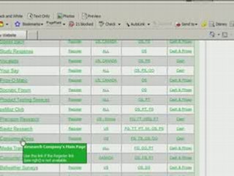 Paid surveys