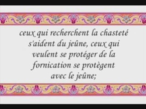 RESTEZ CHASTES MES FRERES ET SOEURS...