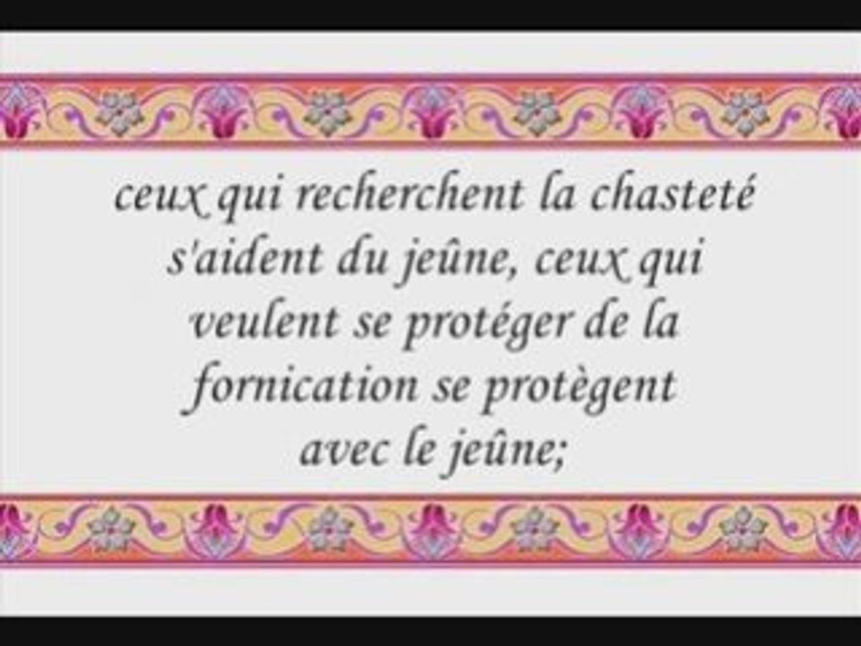 RESTEZ CHASTES MES FRERES ET SOEURS...