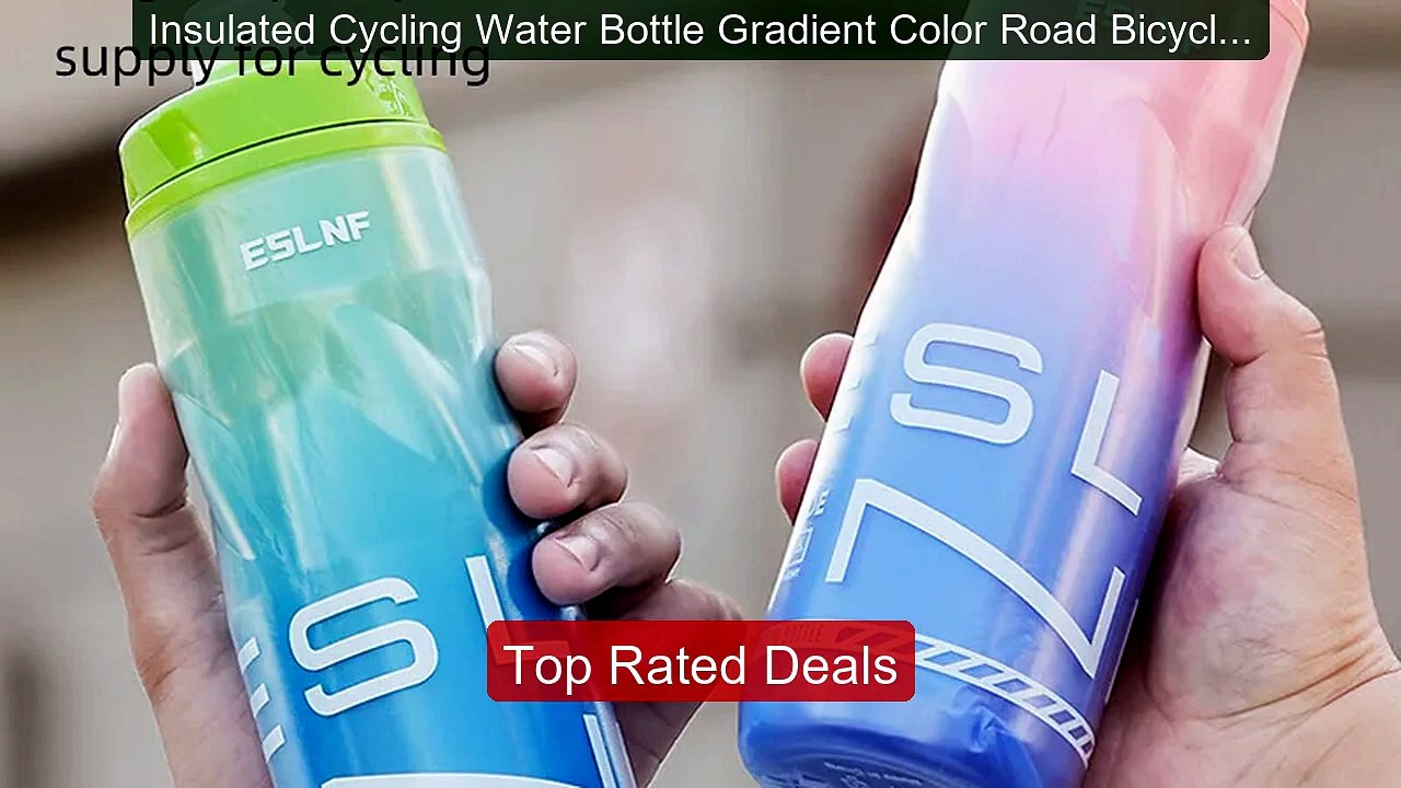 Insulated Cycling Water Bottle Gradient Color Road Bicycle Bo ...