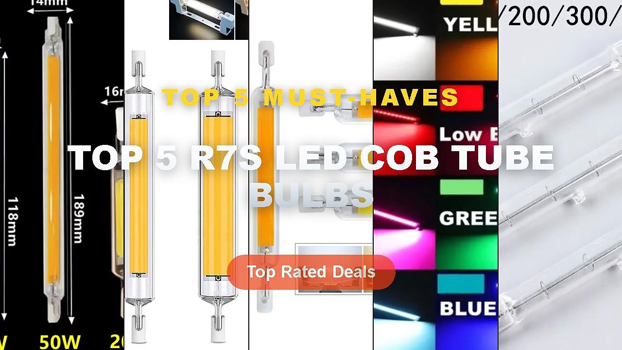 Cheap & Best Top 5 R7S LED COB Tube Bulbs Unboxing & Review - 1/2/5PCS ...