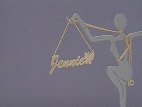 Personalized Gold Name with Butterfly Necklace Jewelry