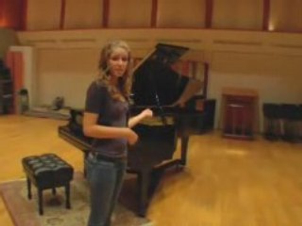 Esmee Denters in her studio recording a new song