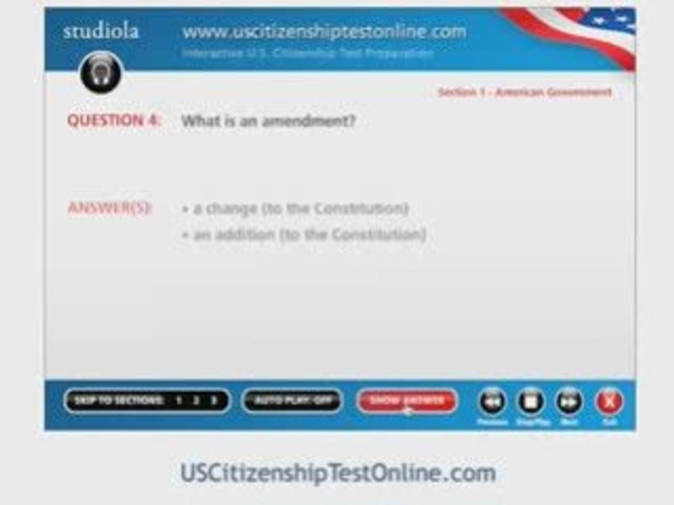 Citizenship Interview Test Questions Practice Software