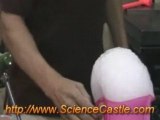 Dry Ice Experiment - Steaming Stream of Bubbles