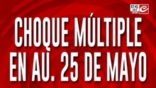 Impresionante choque múltiple en la Au 25 de Mayo: hay varios heridos