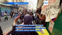 French students clash with police as blockades over conditions in schools intensify